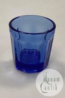 Kastrup Fyns Glasværk Barne Kop i Blåt Glas