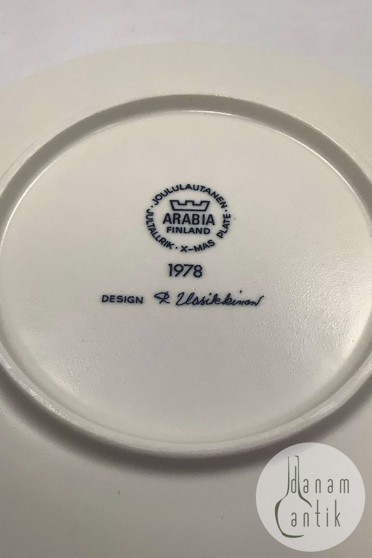 Arabia Finland Christmas plate 1978