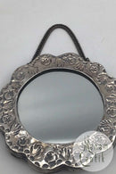 Sølv Taskespejl med kæde