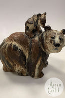 Arne Ingdam Keramik Figur af Bjørn og Unge Unika