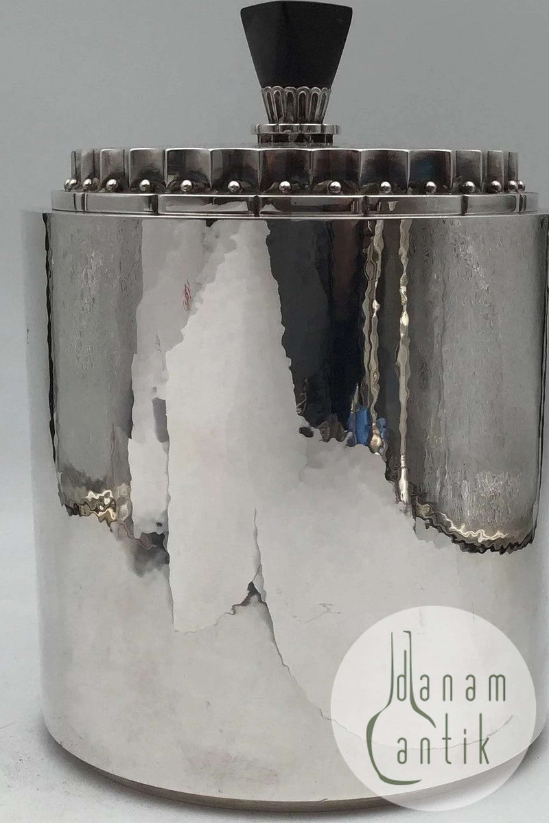 Georg Jensen Sterling Sølv Stor Kiksespand / Lågdåse No. 530