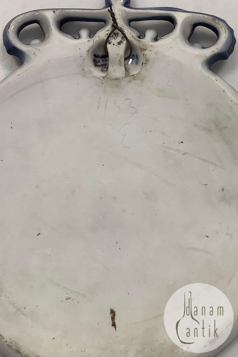 Royal Copenhagen Fransk Forhandler Skilt med Krone, tidlig