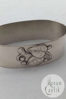 Dänischer Silber Serviettenring (Blattmotiv)