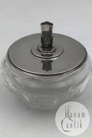 Georg Jensen Sterling Silver Lid and Baccarat Crystal Confiture Glass No. 134C