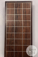 Rosewood box with inlaid metal pattern