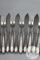 Dansk Empire Sølv Fiskebestiksæt (12)