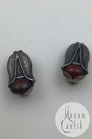 Georg Jensen Sterling Silber Jahresohrclip 2007 (Karneol)