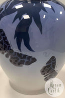Royal Copenhagen Art Nouveau Unika Vase af Carl Mortensen med Sommerfugle fra 1898 No 6833