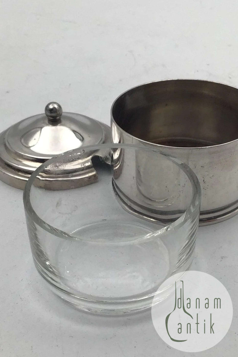 Sølv Salt kar med låg