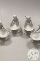 Sæt på 4 Royal Copenhagen Putti Skåle / Saltkar fra 1850-1880