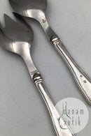 Frigast Silber / Stahl Altes geriffeltes Salatset