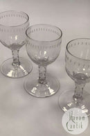 Sæt på 3 Empire Drikkeglas med slibninger måske engelsk