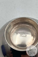 Volmer Bahner Sterling Sølv Salt og Pebersæt Blå emalje Måler Saltkar