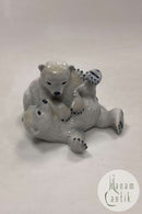 Royal Copenhagen Motherly love Figur Isbjørne unger der leger No 324