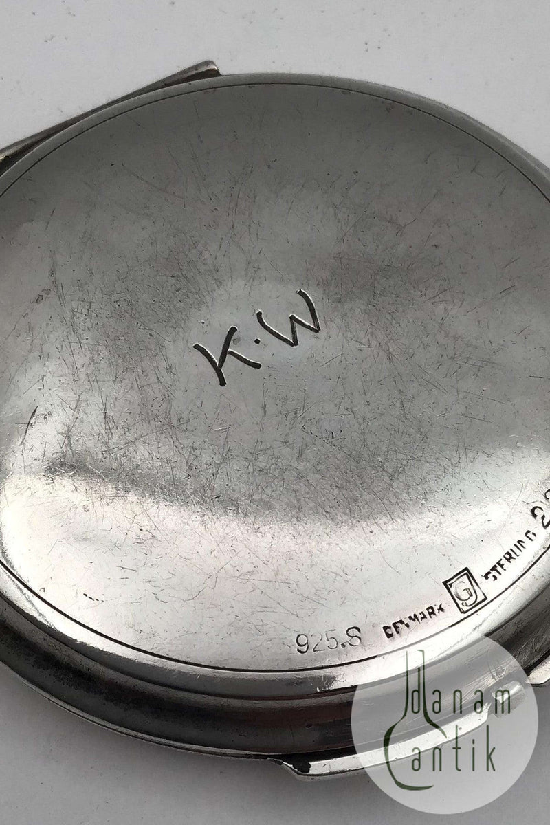 Georg Jensen Sterling Sølv Pudderdåse No. 231K Harald Nielsen