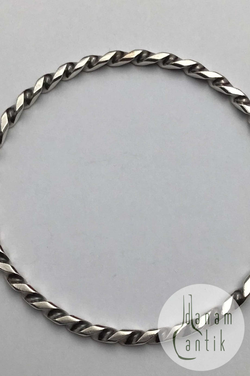 Randers Sølvvarefabrik Sterling Sølv Snoet Armring