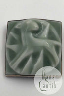 Royal Copenhagen / Dragsted  Porcelæn / Sterling Sølv Jais Nielsen Broche