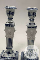 Royal Copenhagen Musselmalet Riflet Et par lysestager No 15