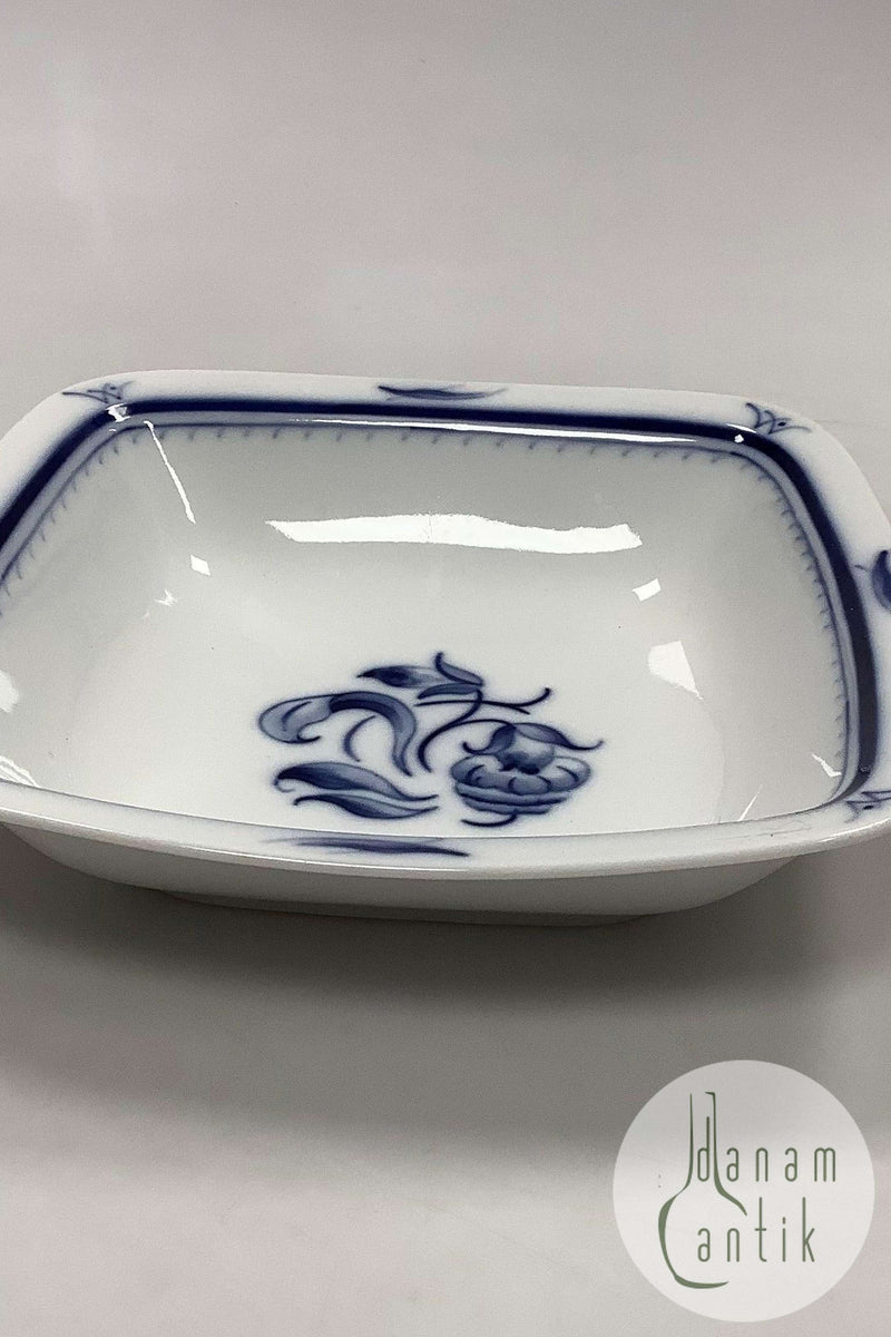 Bing og Grøndahl Jubilæumsstel / Blå Nellike firkantet skål