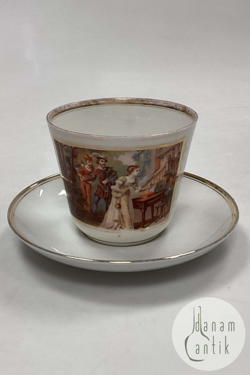 Bing og Grøndahl Antik Kaffekop med KPM Underkop