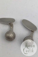 Georg Jensen Sterling Sølv Manchetknapper No. 132 (Golf-bold)