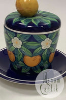 Royal Copenhagen Orange Blossom Lågkrukke med fad