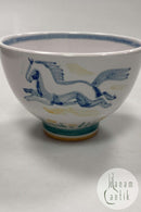 Aluminia Unika Vase af Kai Lange med Hest og Tyr No 5824