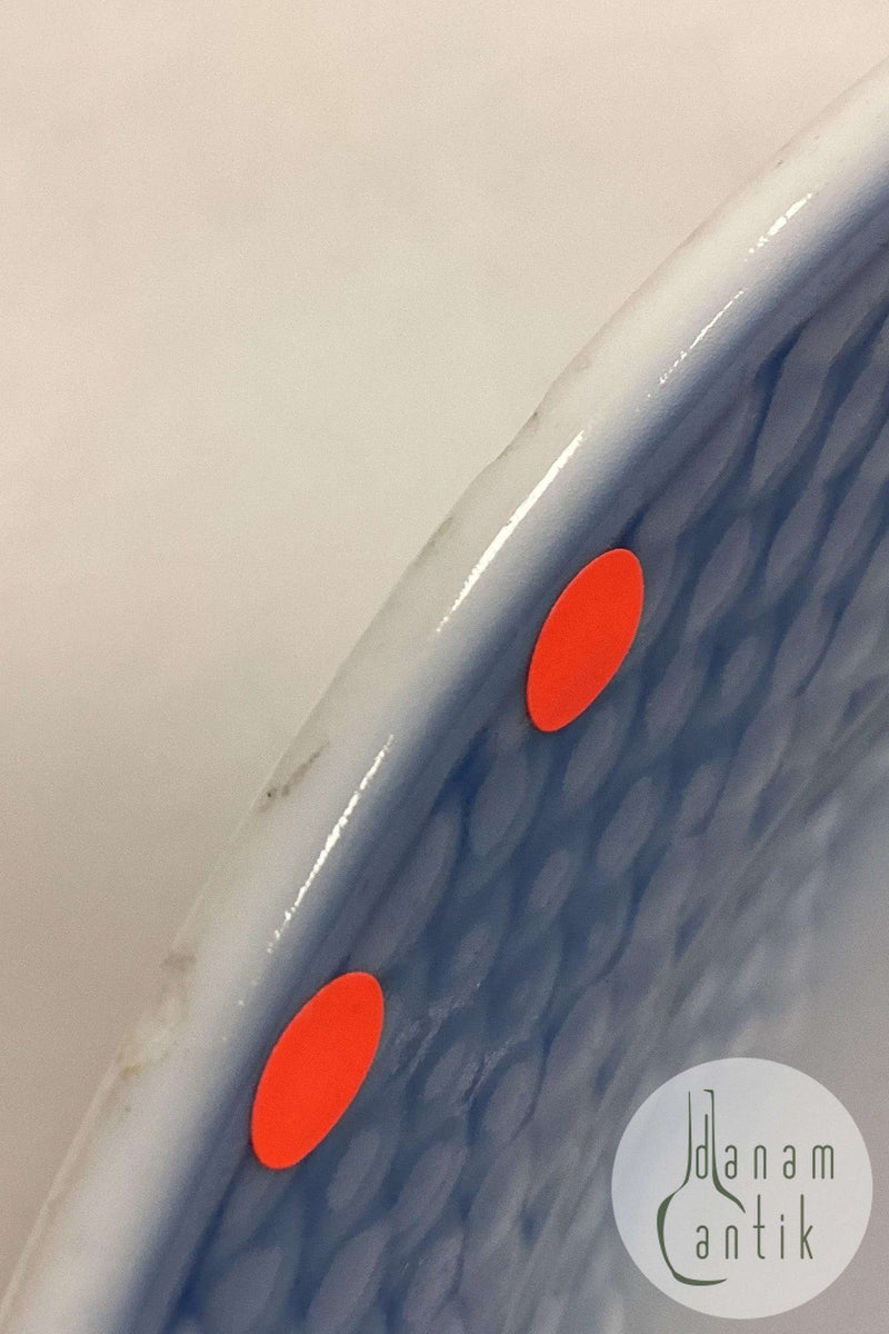 Bing og Grøndahl Blå Tone Hotel Frokosttallerken No. 712/1007 - SKÅRET