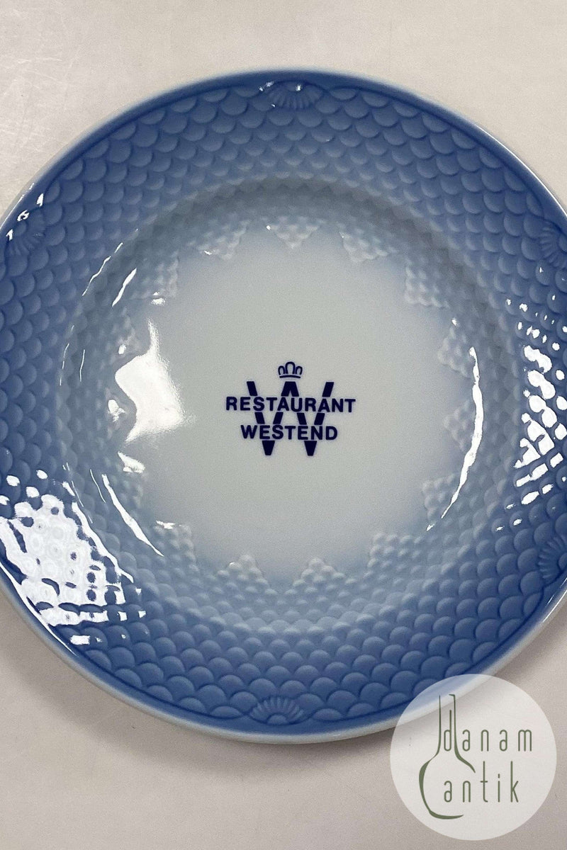 Bing og Grøndahl Blå Tone Hotel med logo Middagstallerken No. 716
