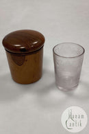 Rejseglas i træetui