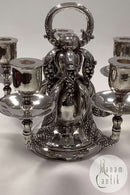 Georg Jensen Sterling Sølv Grape Kandelabra 5-armet / Lysestage No 383A Blæksprutte