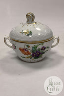 Bing og Grøndahl Saksisk Blomst, Hvid Stor Sukkerskål No. 94