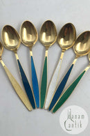 Georg Jensen Sterling Silver Ornamental Mocha Mask Set (7)