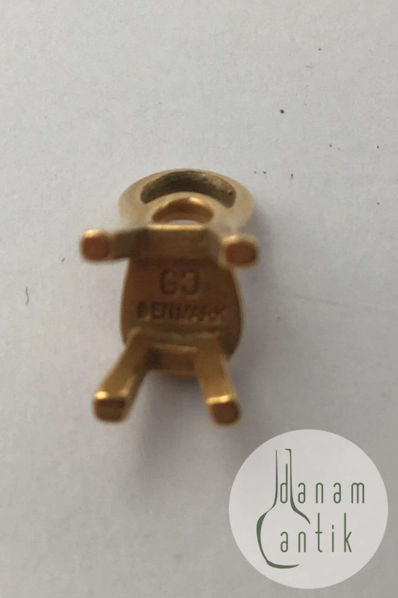 Georg Jensen Forgyldt Messing Cafe Stol Vedhæng