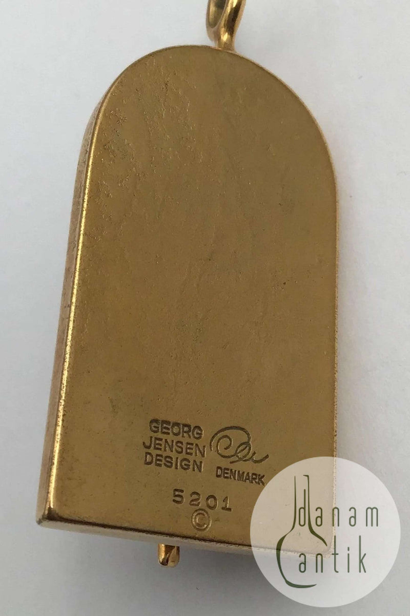 Georg Jensen Forgyldt Messing Cafe Vedhæng No. 5201