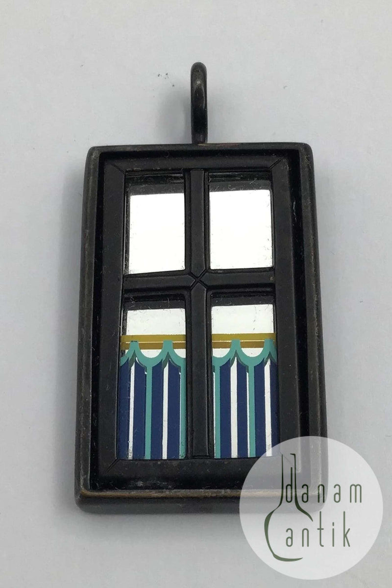 Georg Jensen Oxideret Messing Vindue Vedhæng No. 520