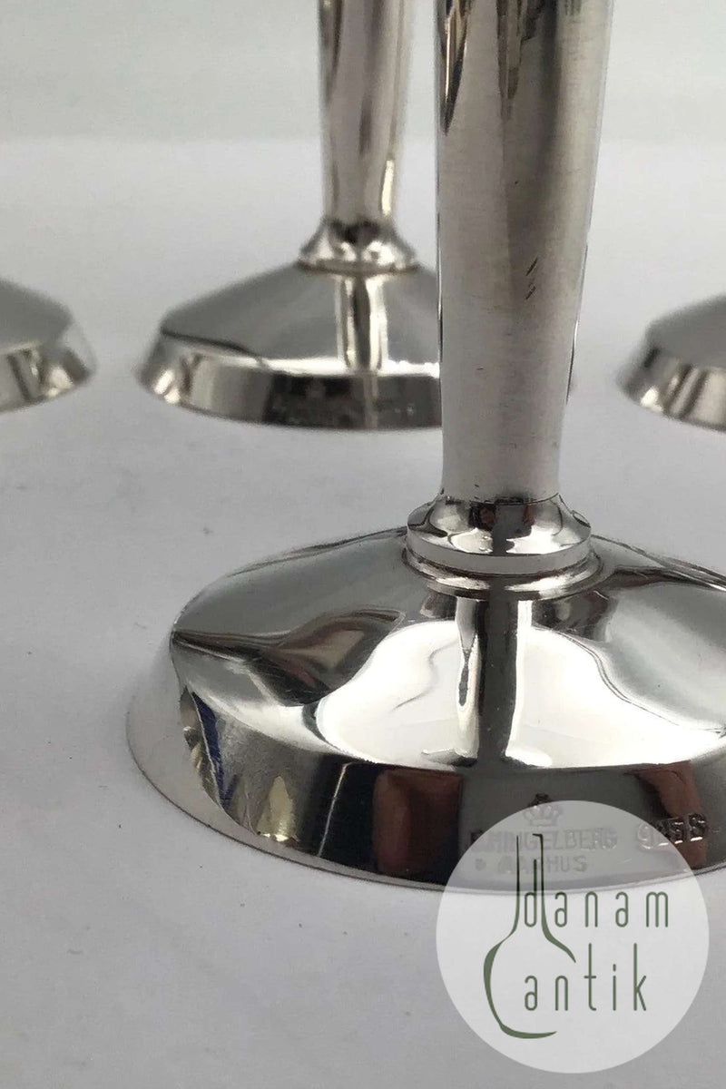 Franz Hingelberg Sterling Sølv Snapseglas Sæt (4)
