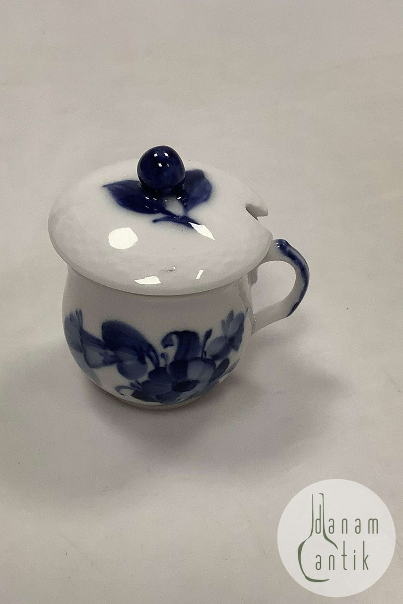 Royal Copenhagen Blå Blomst Flettet Sennepskrukke No 8211