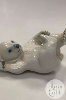 Royal Copenhagen Figur af isbjørneunge på ryggen No 537