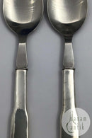 Evald Nielsen Sølv No. 08  Sølv / Stål Salatbestik