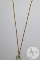 Georg Jensen Sterling Sølv Forgyldt Halskæde med Marguerite Vedhæng