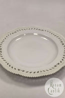 Royal Copenhagen Flora Danica Perlestel Hvid tallerken med gennembrudt kant 3553