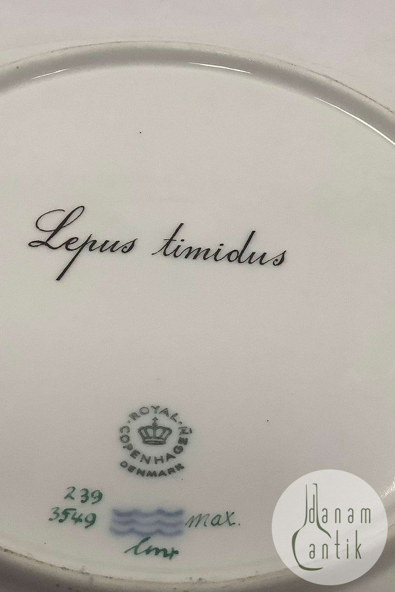 Flora Danica Jagtstel Middagstallerken No 239/3549 Snehare