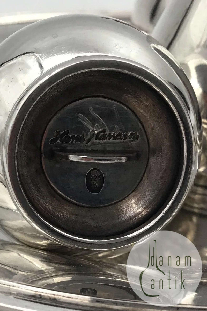 Hans Hansen Sølv / Sterling Sølv Plat-de-menage (1937)