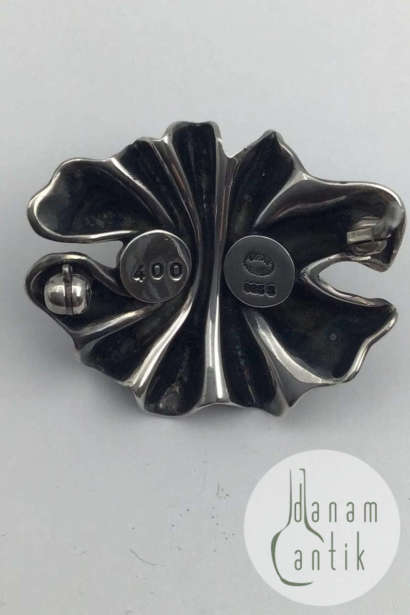 Georg Jensen Sterling Sølv / Guld Broche No 400 Lene Munthe