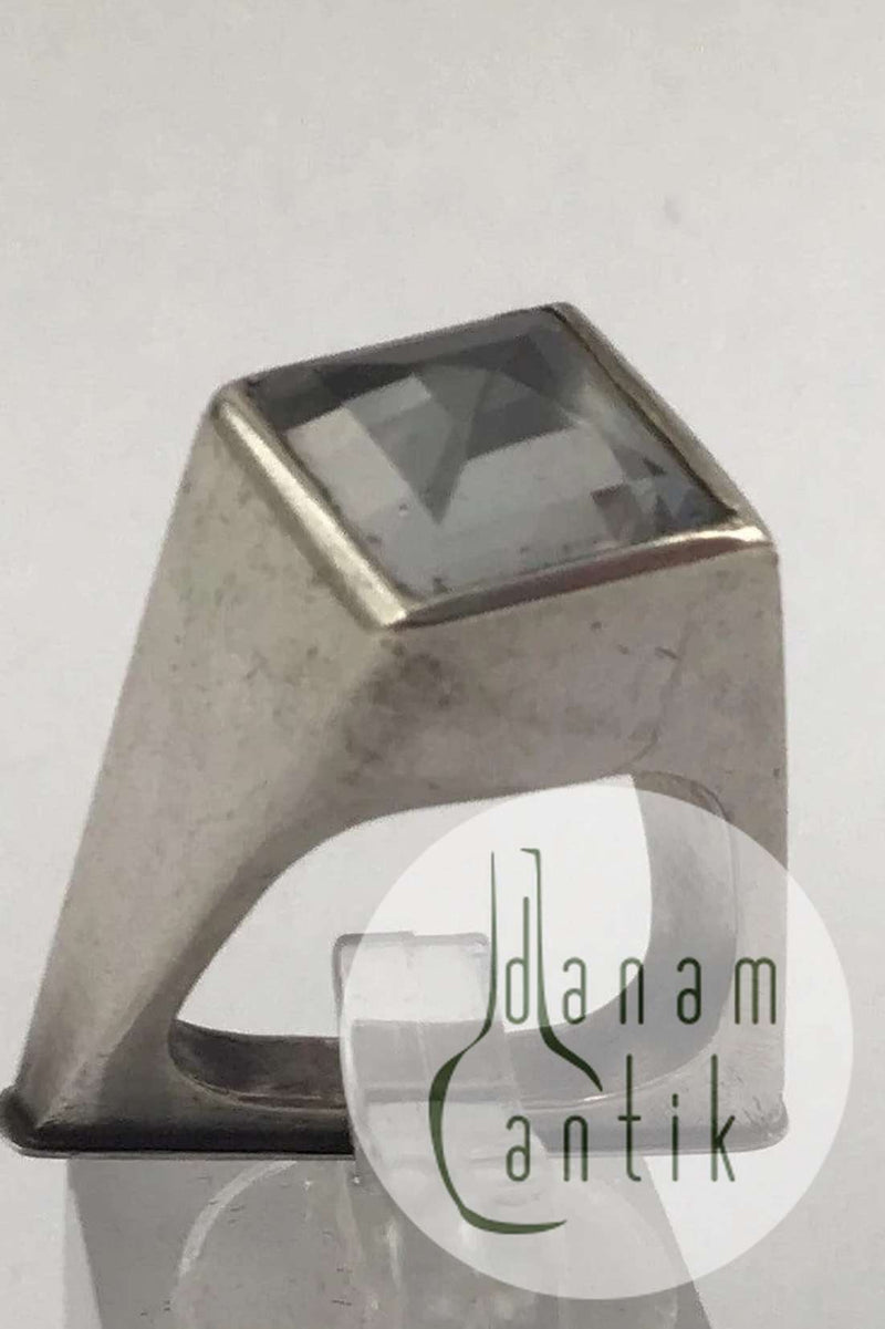 "Georg Jensen" Vivianna Torun Bülow-Hübe Sterling Sølv Ring Quartz