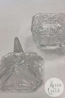 Facetslebet Glas Bonbonniere på fødder