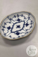 Royal Copenhagen Musselmalet Riflet Lille Assiet med guld No 146