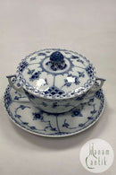 Royal Copenhagen Musselmalet Halvblonde Bouillon Kop med underkop No 764