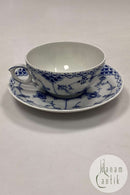 Royal Copenhagen Musselmalet Halvblonde Tekop og Underkop No. 525